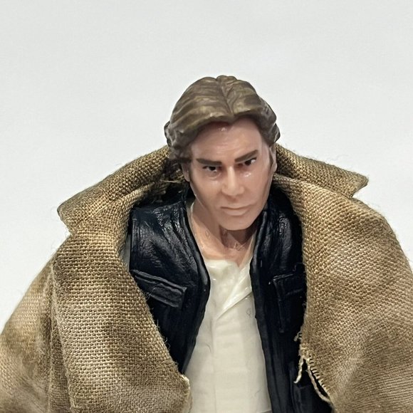 Vintage 2004 Hasbro Star Wars Saga Collection Han Solo Endor Figure Trench Coat - Picture 2 of 16